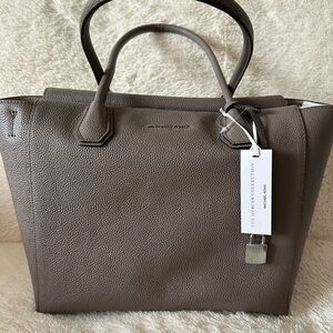 Michael Kors Mercer Large Leather Satchel Cinder NWT